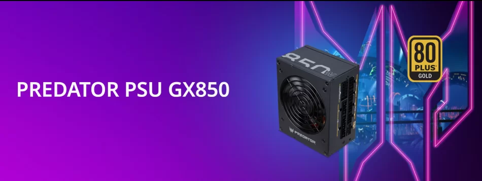 Acer moves into the retail PC power supply market with their Predator GX850 850W ATX 3.0 SFX PSU that comes packed with 80 Plus Gold certification