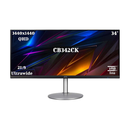 Acer CB342CK 34 Inch (86.36 Cm) IPS Ultrawide (21:9) QHD 3440 X 1440 Pixels LCD Monitor with LED Backlight