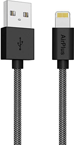 AirPlus AX-905-BLK 8-Pin Lightning to USB Cable for Smartphones - 3.3 Feet (1 Meter) (Black, Single Pack)