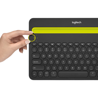 Logitech K480 Bluetooth Multi-Device Keyboard for Windows, macOS, iPadOS, Android, Chrome OS, Compatible with PC, Mac, Laptop, Smartphone, Tablet