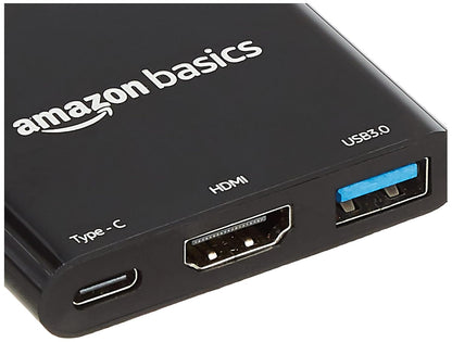 Amazon Basics 3-in-1 USB Type-C Adapter (Black)