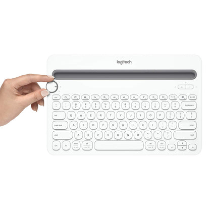 Logitech K480 Bluetooth Multi-Device Keyboard for Windows, macOS, iPadOS, Android, Chrome OS, Compatible with PC, Mac, Laptop, Smartphone, Tablet