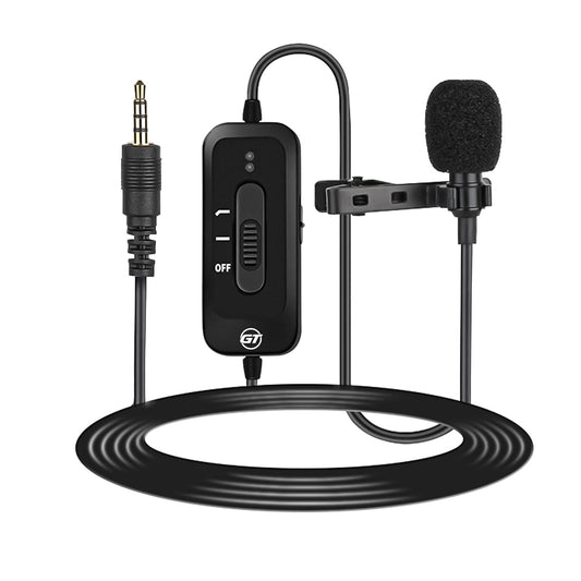 GT Omnidirectional Lavalier Microphone for Smartphones, Cameras, PCs - High-Quality Audio with 6m Cable, Ideal for YouTube, Interviews, and Podcasts (WN1 Pro)