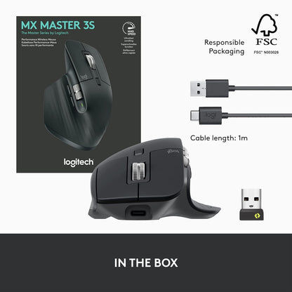 ogitech MX Master 3S Wireless Mouse – Ergonomic, Silent & Fast Scrolling