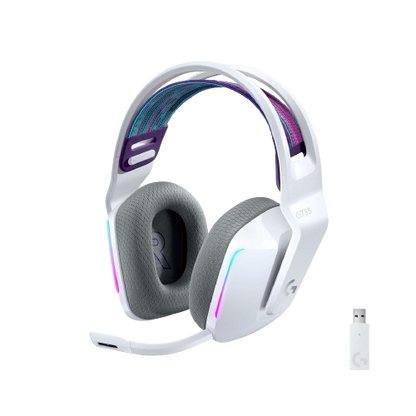 Logitech G733 Ultra-Lightweight Wireless Gaming Headset (White)