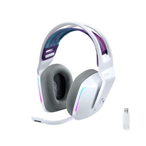 Logitech G733 Ultra-Lightweight Wireless Gaming Headset (White)