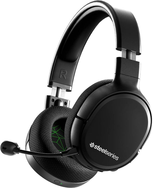 SteelSeries Arctis 1 Wireless Gaming On-Ear Headset with USB-C connectivity and a detachable ClearCast microphone, compatible with PC, PS5, PS4, Xbox Series X|S, Xbox One, Nintendo Switch, and mobile gaming.