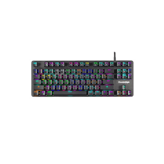 Cosmic Byte CB-GK-16 Firefly Ten-Keyless Mechanical Keyboard | Per-Key RGB Lighting | Swappable Outemu Blue Switches | Macro Support and Customization Software (Black).