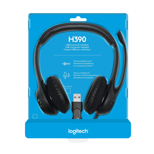 Logitech H390 USB Headset with Noise-Cancelling Mic – Crystal-Clear Audio for Work, Calls & Gaming in India