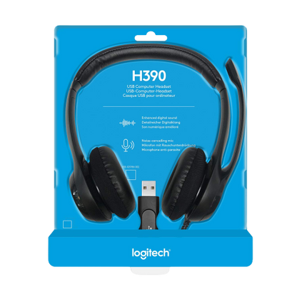 Logitech H390 USB Headset with Noise-Cancelling Mic – Crystal-Clear Audio for Work, Calls & Gaming in India