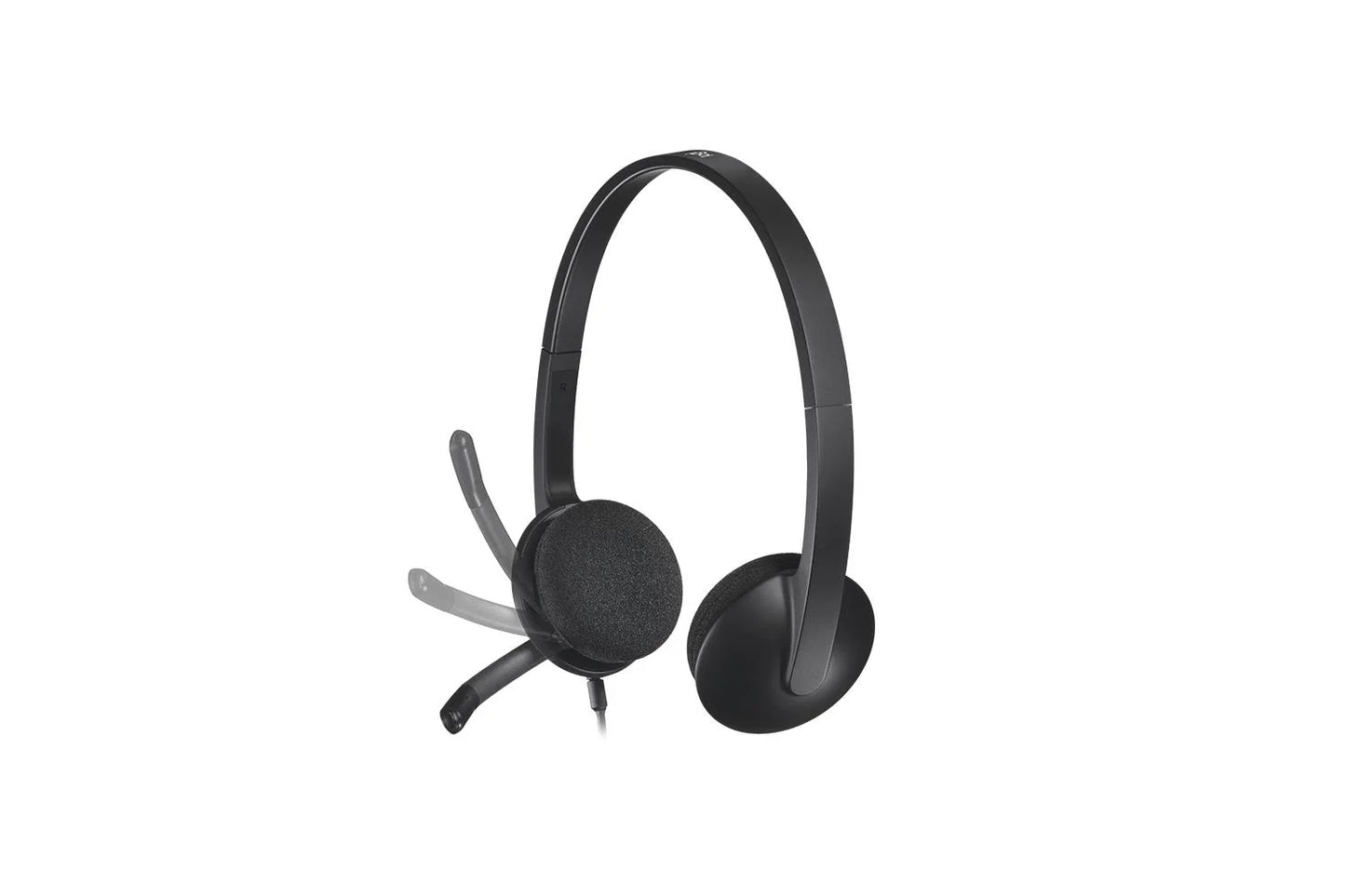 Logitech H340 Stereo Wired Over-Ear Headphones with Noise-Cancelling Mic, USB for PC/Mac/Laptop - Black