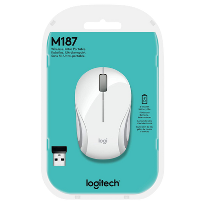 Logitech M187 Wireless Ultra Portable (White)