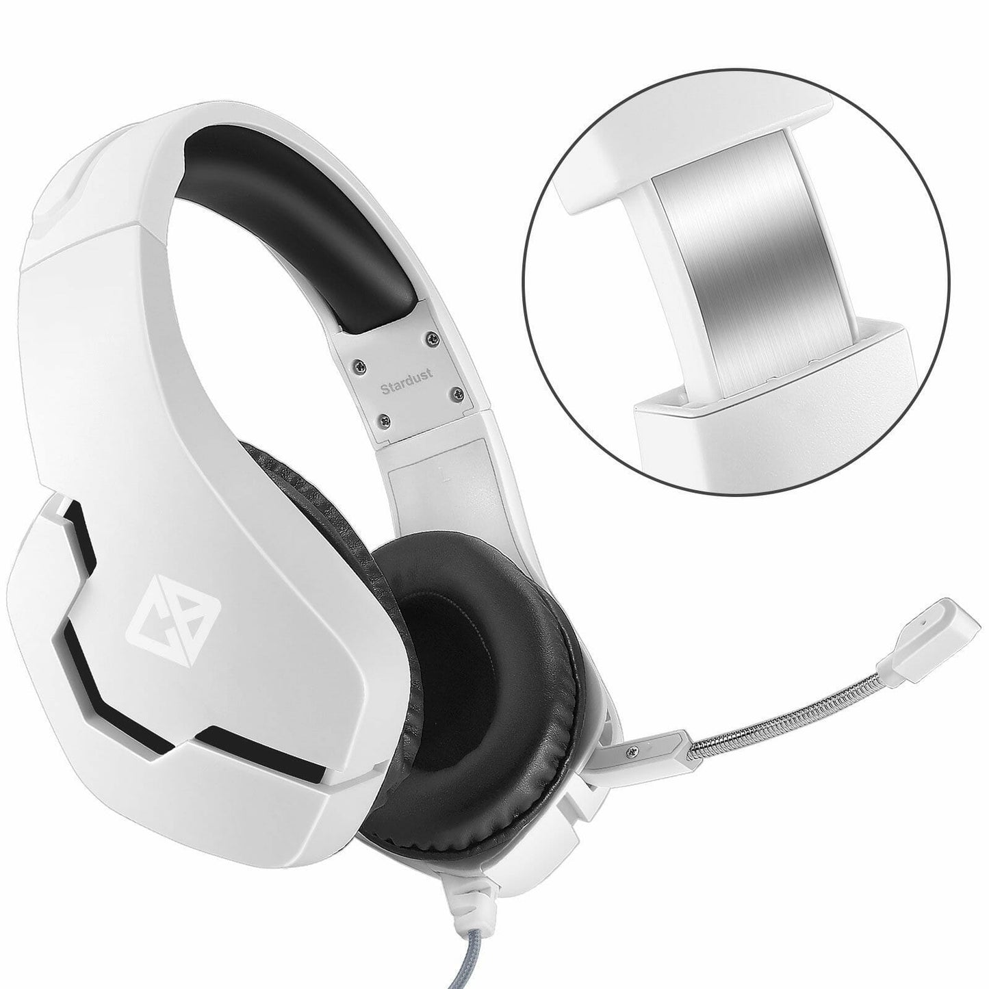 Cosmic Byte Stardust Headset with Flexible Mic for PS4, Xbox One, Laptop, PC, iPhone and Android Phones (White)