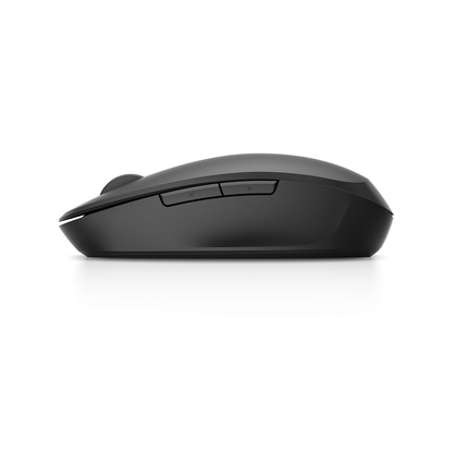 HP 300 Dual Mode Black Mouse, Switch Between Two PCs via Bluetooth or 2.4 GHz Wireless, Smart TV Connectivity, 1200 to 3600 Adjustable DPI (6CR71AA)