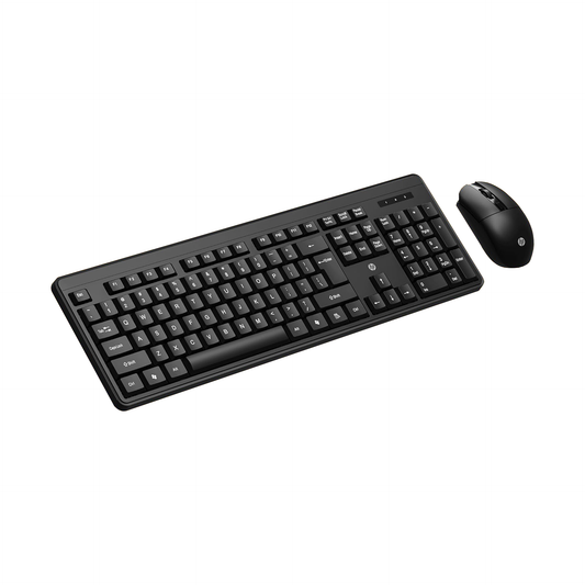 HP KM200 Wireless Mouse and Keyboard Combo, Full-Size Ergonomic Design, 3 Button and Built-in Scroll Wheel, 2.4 GHz Wireless connectio, 3 Years Warranty (7J4G8AA)