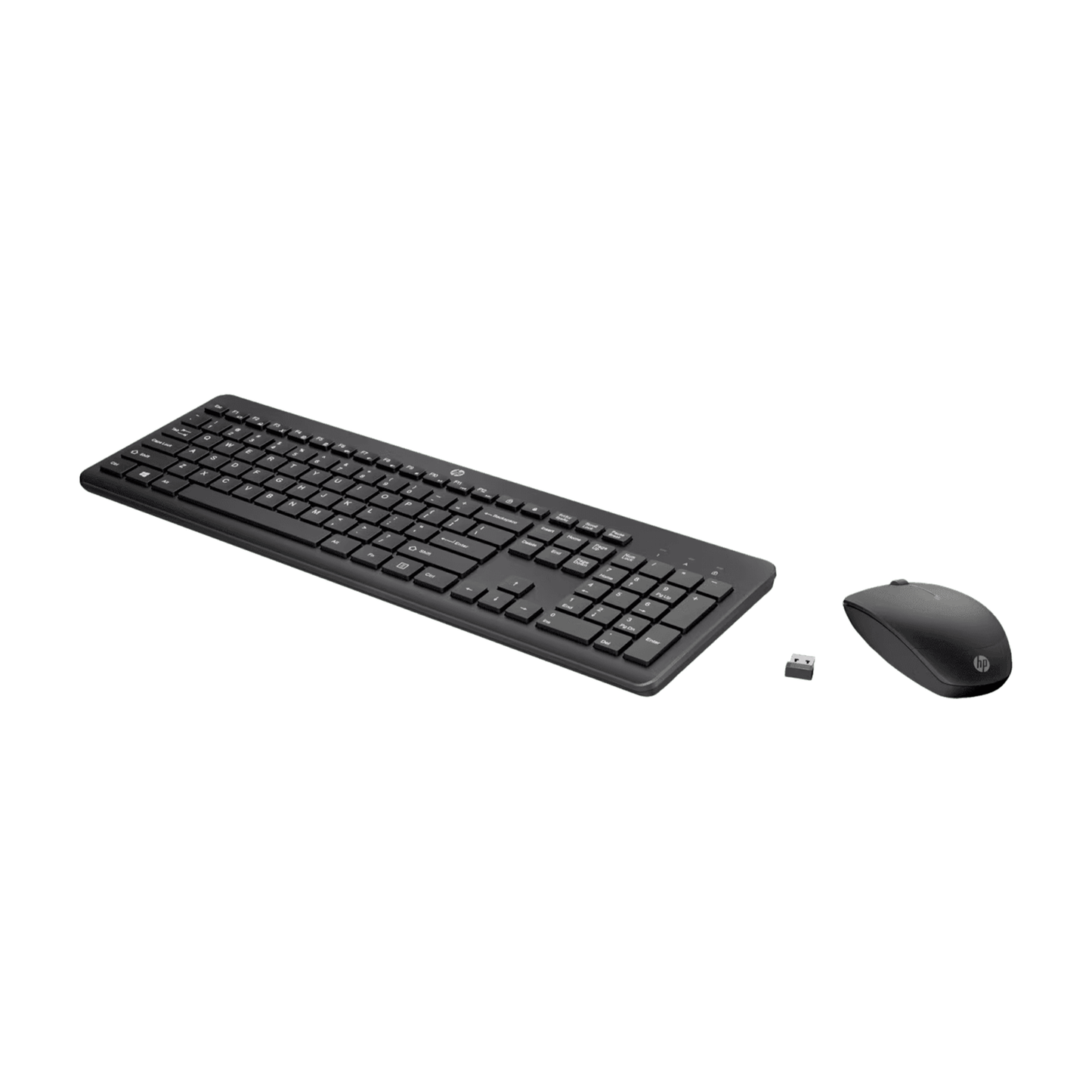 HP 230 Wireless Keyboard and Mouse Combo, 2.4GHz USB dongle, 1600 dpi, Windows PC Compatible, Full-Size Keyboard with Numeric pad, 12 Function Keys, 1-Year Warranty, 0.56 kg, White, 3L1F0AA