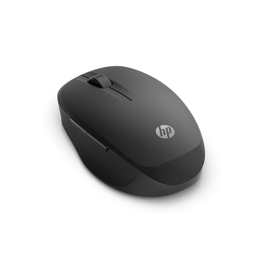 HP 300 Dual Mode Black Mouse, Switch Between Two PCs via Bluetooth or 2.4 GHz Wireless, Smart TV Connectivity, 1200 to 3600 Adjustable DPI (6CR71AA)