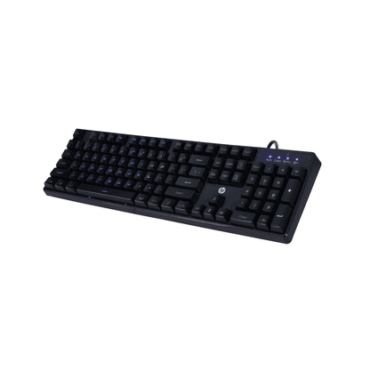 HP K300 Backlit Membrane Wired Gaming Keyboard with Mixed Color Lighting, 4 LED Indicators, Matte Finish Double Injection Key Caps and Windows Lock Key / 3 Years Warranty(4QM95AA)