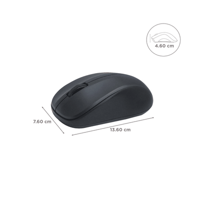 HP S500 USB, Wireless Optical Mouse (7YA11PA, Black)