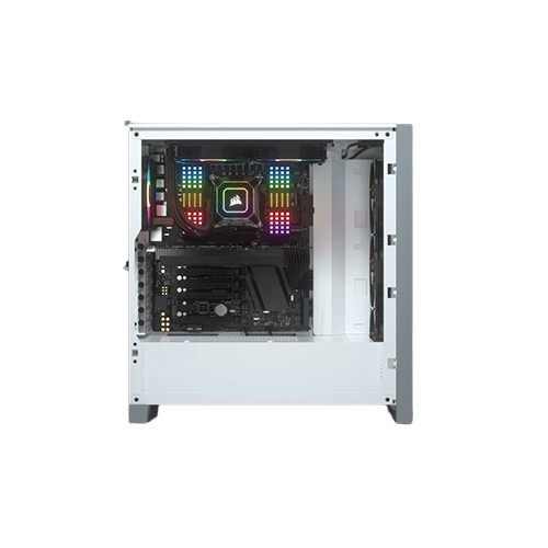 Corsair iCUE 4000X RGB Mid-Tower Cabinet (White)