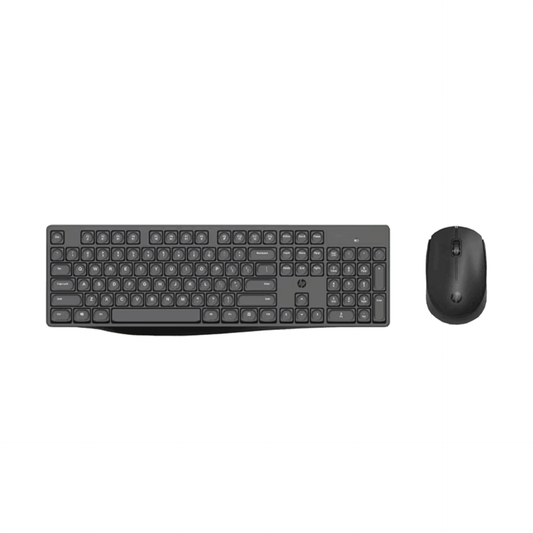 HP CS10 Wireless Keyboard Mouse Combo/2.4 GHz Wireless Connection/Ergonomic Design/Energy and Electricity Saving/Plug and Play, Intelligent Dormancy/Drop Key Cap/ 1600 dpi/Black (7YA13PA)