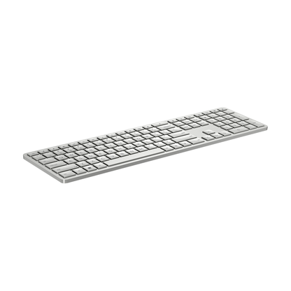 HP 970 Creator Keyboard, Wireless and Multi-Device with 20 programmable Shortcut Keys, Backlit with sensors, up to 6 Month Battery, AES encrypted, 3Y Warranty, 0.67 kg, Silver