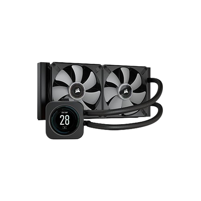 Corsair iCUE H100i Elite LCD Display CPU Cooler (Black)