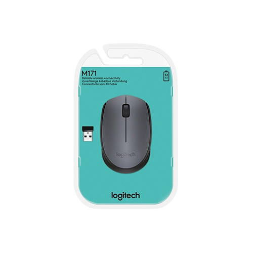 Logitech M171 Wireless Mouse (Grey/Black)