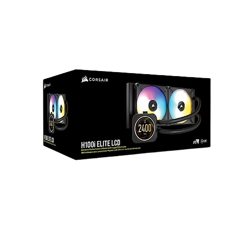 Corsair iCUE H100i Elite LCD Display CPU Cooler (Black)